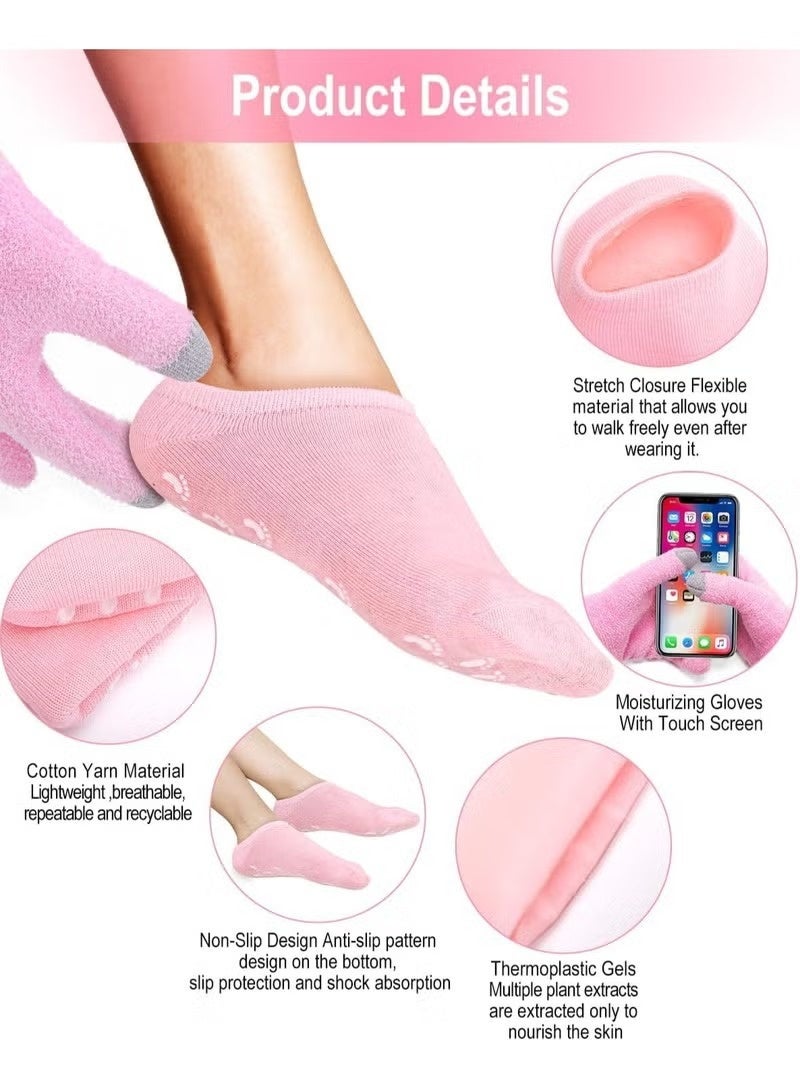 Xpert Moisturizing Socks, Gel Socks Soft Moisturizing Gel Socks, Gel Spa Socks for Repairing and Softening Dry Cracked Feet Skins, Gel Lining Infused with Essential Oils and Vitamins, Random Color - Image 2